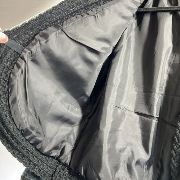 Coldwater Creek Womens Suede Knit Trim Jacket Size Large Solid Black Long Sleeve - Picture 5 of 11